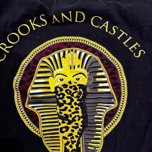 Crooks and castles boys, black logo, graphic, short sleeve, T-shirt, size medium - Picture 2 of 5